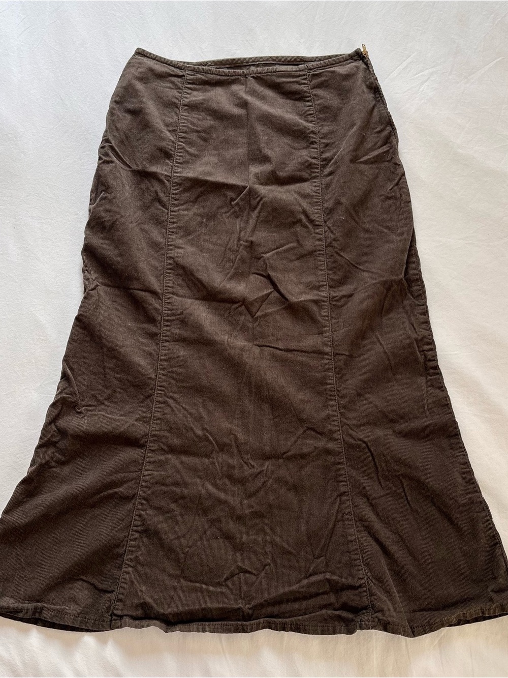 Brown corduroy cotton skirt
